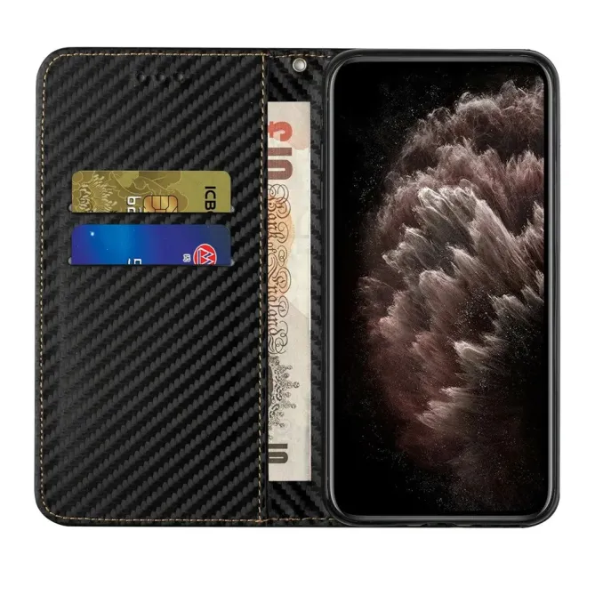 Housse Xiaomi 15T Texture Carbone avec Dragonne