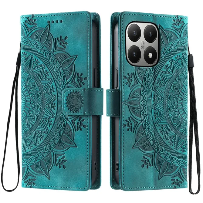 Housse Xiaomi 15T Portefeuille Totem Dragonne Simili Cuir Support