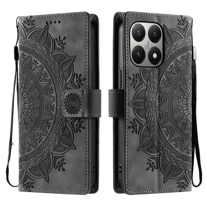 Housse Xiaomi 15T Portefeuille Totem Dragonne Simili Cuir Support