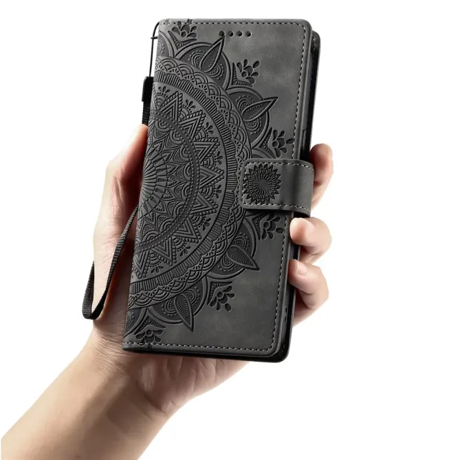 Housse Xiaomi 15T Portefeuille Totem Dragonne Simili Cuir Support