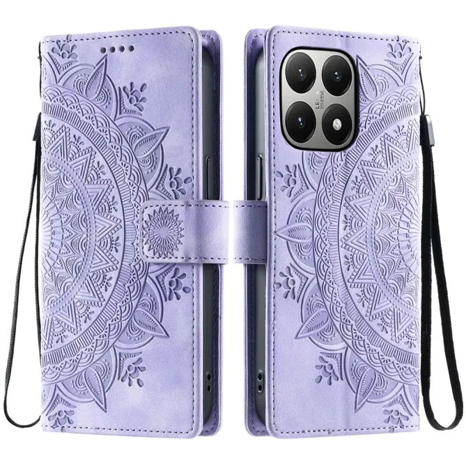 Housse Xiaomi 15T Portefeuille Totem Dragonne Simili Cuir Support
