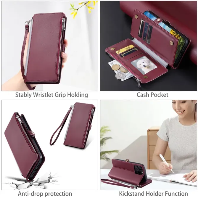 Housse Xiaomi 15T Multi-Rangements à Zip