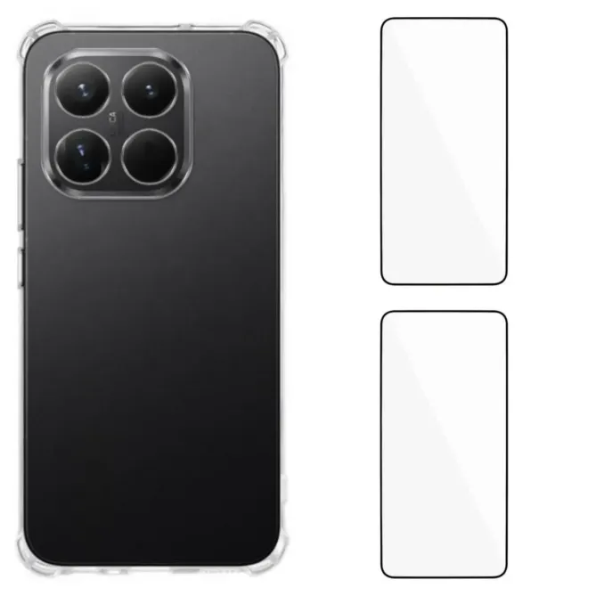 Pack Xiaomi 15T | Coque Coins Renforcés Transparente avec 2 Verre Trem