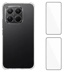 Pack Xiaomi 15T | Coque Coins Renforcés Transparente avec 2 Verre Trem