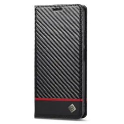 Flip cover Xiaomi 15T fibre de carbone Horizontal Stripe