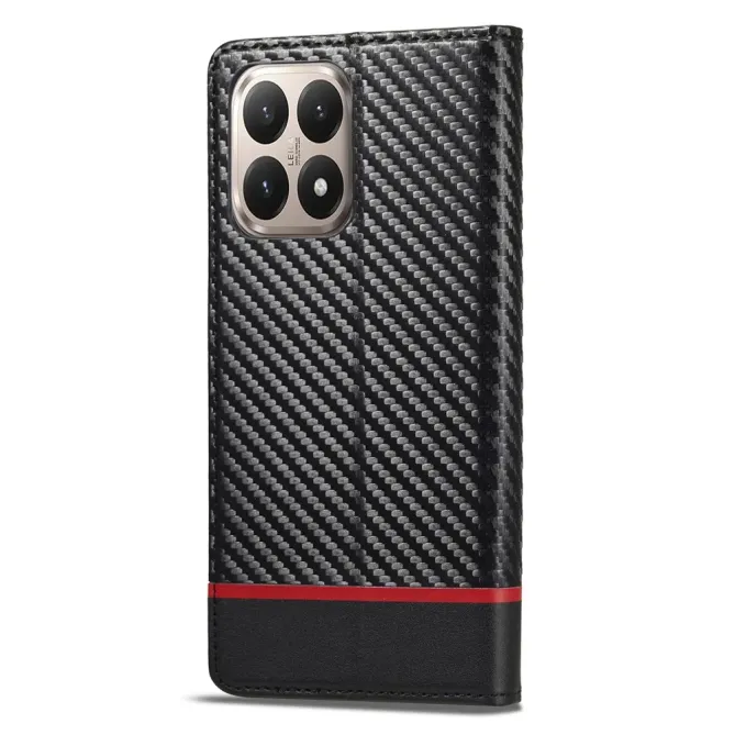 Flip cover Xiaomi 15T fibre de carbone Horizontal Stripe