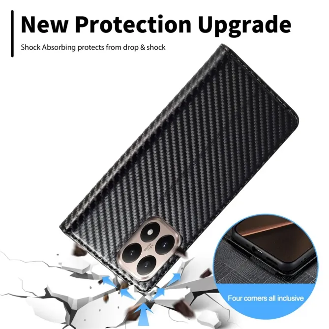 Flip cover Xiaomi 15T fibre de carbone Vertical Stripe