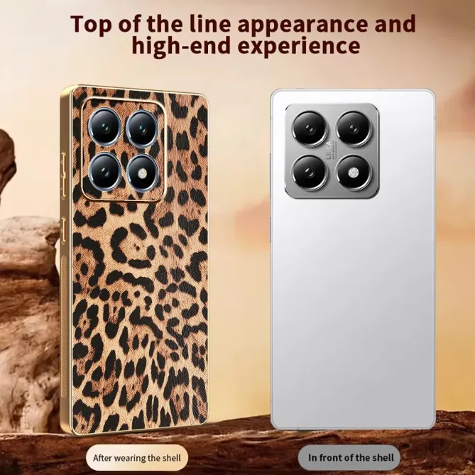 Coque Xiaomi 15T Léopard Doré