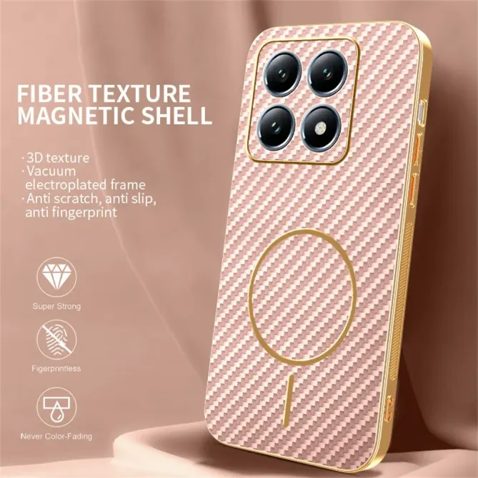 Coque Xiaomi 15T Texture Carbone MagSafe