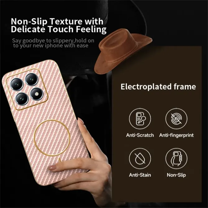 Coque Xiaomi 15T Texture Carbone MagSafe