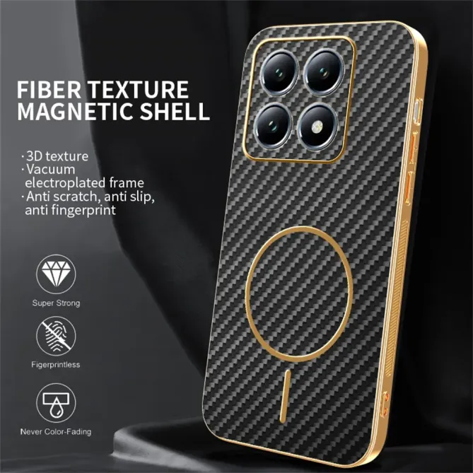 Coque Xiaomi 15T Texture Carbone MagSafe