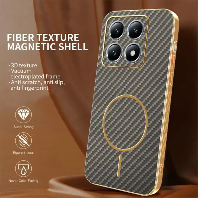 Coque Xiaomi 15T Texture Carbone MagSafe