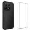 Coque Xiaomi 15T Carbone Magnétique avec 2 Verres Trempés
