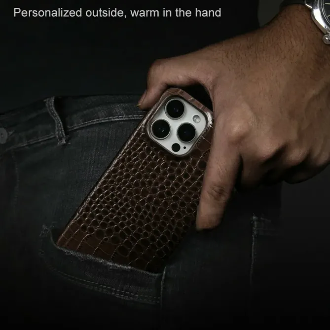 Coque iPhone 16 Pro Max Cuir Crocodile | LODGE