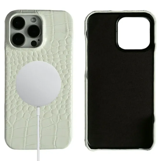 Coque iPhone 16 Pro Max Cuir Crocodile | LODGE