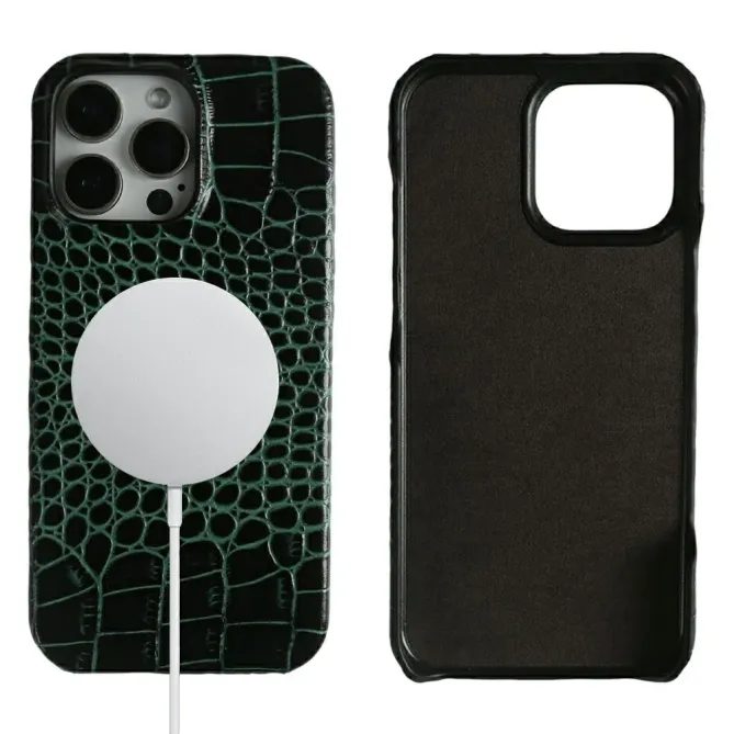 Coque iPhone 16 Pro Max Cuir Crocodile | LODGE