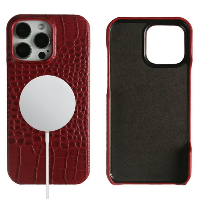 Coque iPhone 16 Pro Max Cuir Crocodile | LODGE