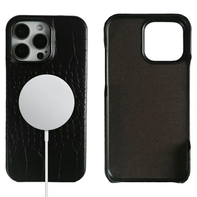 Coque iPhone 16 Pro Max Cuir Crocodile | LODGE