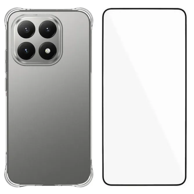 Pack Xiaomi 15T | Coque Coins Renforcés Transparente avec Verre Trempé