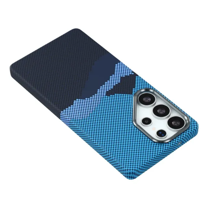 Coque Samsung Galaxy S25 Ultra Paysage Pixel Bleu | Collection Altitud
