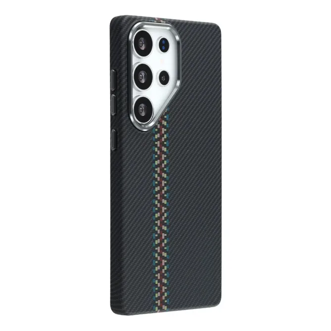 Coque Samsung Galaxy S25 Ultra Carbone & Ligne Pixel | Collection Stra