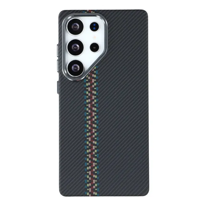 Coque Samsung Galaxy S25 Ultra Carbone & Ligne Pixel | Collection Stra