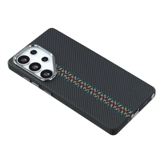 Coque Samsung Galaxy S25 Ultra Carbone & Ligne Pixel | Collection Stra