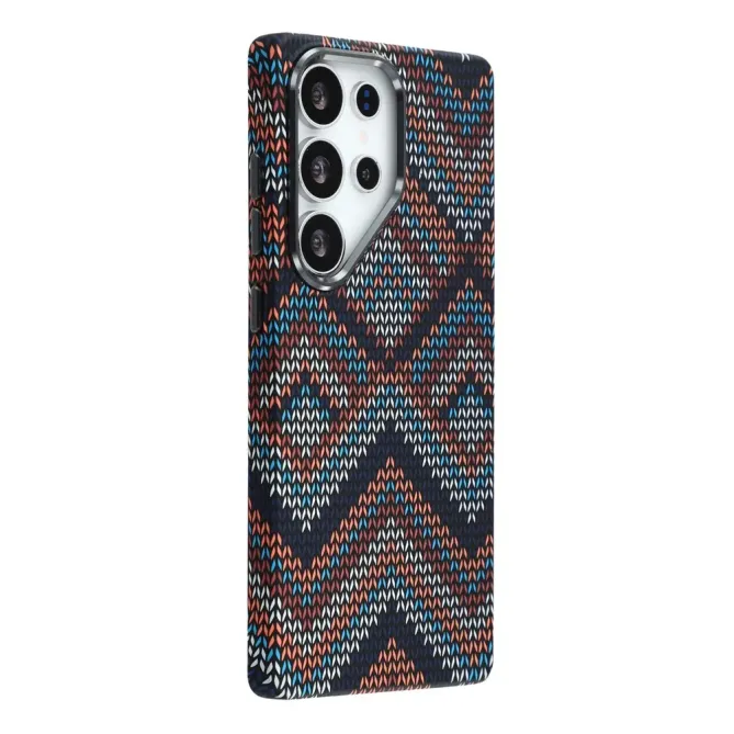 Coque Samsung Galaxy S25 Ultra Tricot Chevron | Collection Cosy