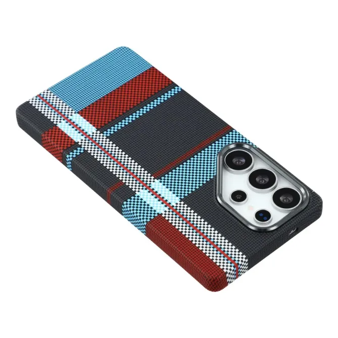 Coque Samsung Galaxy S25 Ultra Tartan Bleu Rouge | Collection Heritage
