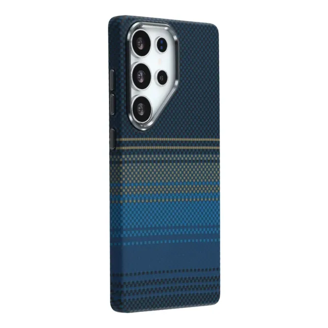 Coque Samsung Galaxy S25 Ultra Tissé Bleu Dégradé | Collection Baltiqu