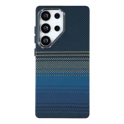 Coque Samsung Galaxy S25 Ultra Tissé Bleu Dégradé | Collection Baltiqu