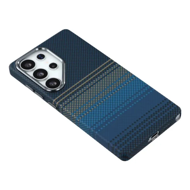 Coque Samsung Galaxy S25 Ultra Tissé Bleu Dégradé | Collection Baltiqu