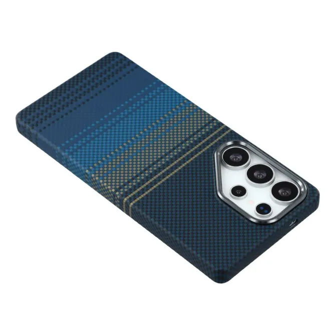 Coque Samsung Galaxy S25 Ultra Tissé Bleu Dégradé | Collection Baltiqu