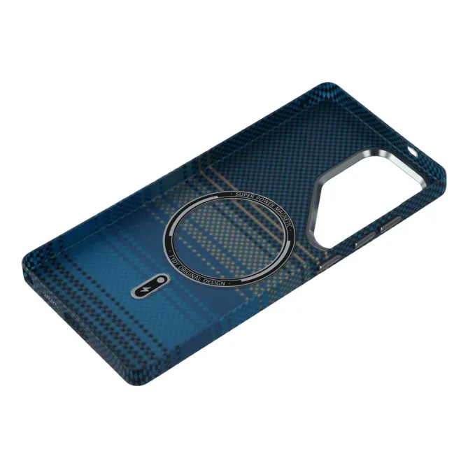 Coque Samsung Galaxy S25 Ultra Tissé Bleu Dégradé | Collection Baltiqu