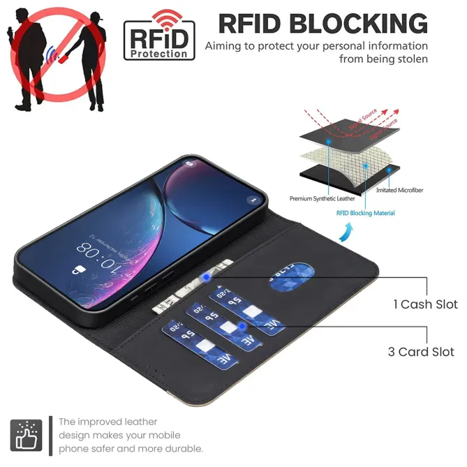 Housse Oppo A6 Pro Porte-Cartes Fleurs | BF36