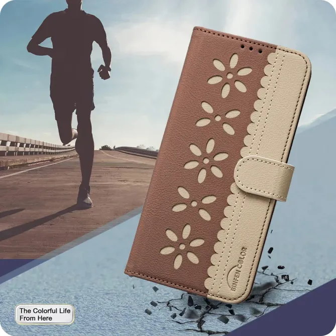 Housse Oppo A6 Pro Porte-Cartes Fleurs | BF36