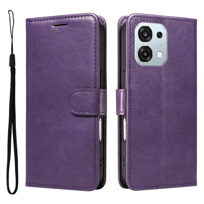 Housse Oppo A6 Pro Sylvette simili cuir avec lanière