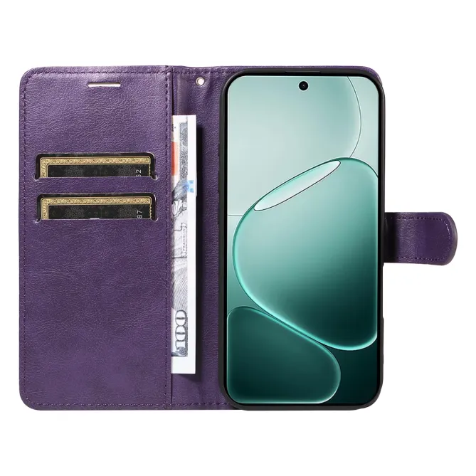 Housse Oppo A6 Pro Sylvette simili cuir avec lanière