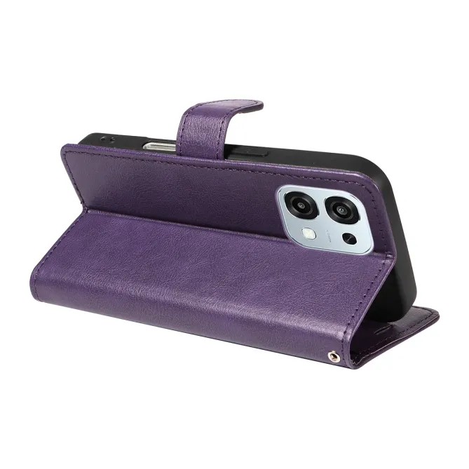 Housse Oppo A6 Pro Sylvette simili cuir avec lanière