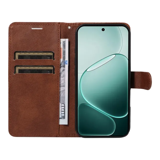 Housse Oppo A6 Pro Sylvette simili cuir avec lanière