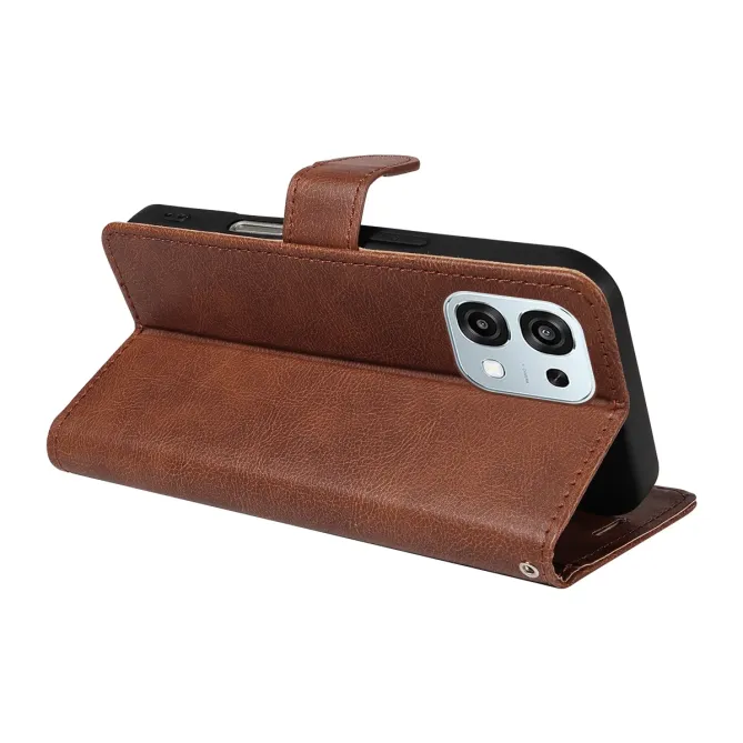 Housse Oppo A6 Pro Sylvette simili cuir avec lanière