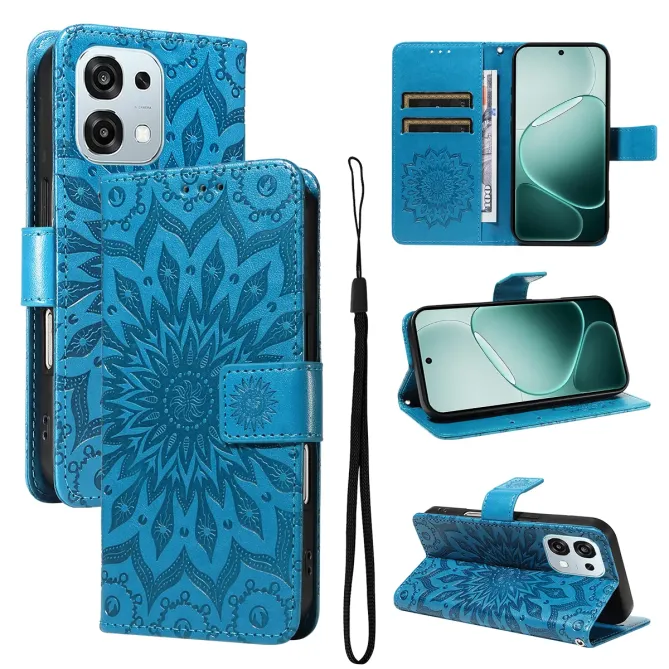 Housse Oppo A6 Pro Sunflower à lanière