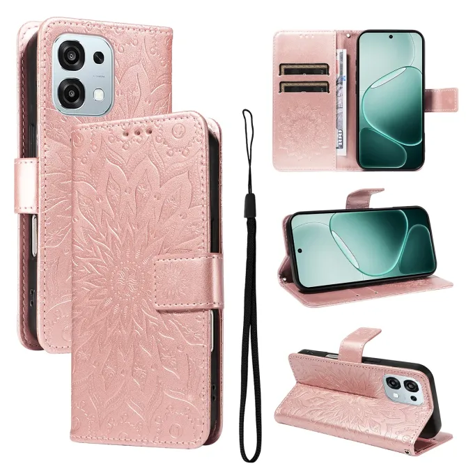 Housse Oppo A6 Pro Sunflower à lanière