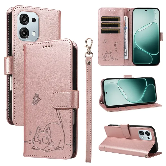 Housse Oppo A6 Pro Chat avec Lanière | MINA