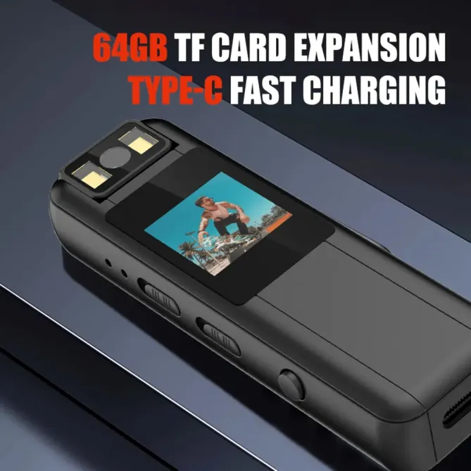 Caméra sportive 1080P HD rotative avec carte 32GB