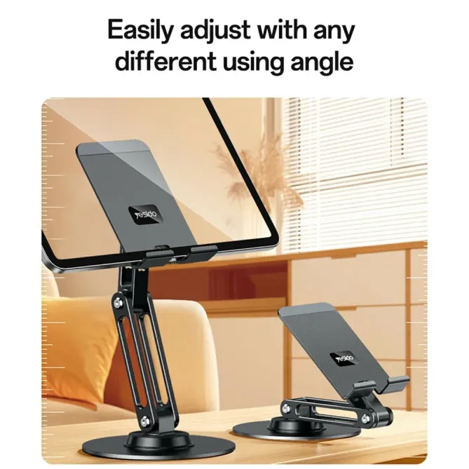 Support bureau 360° aluminium téléphone & tablette