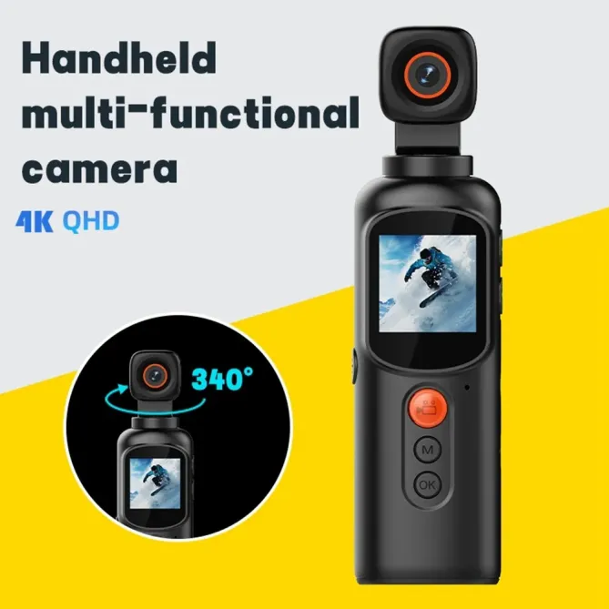 Caméra action 4K gimbal rotatif + carte 32GB
