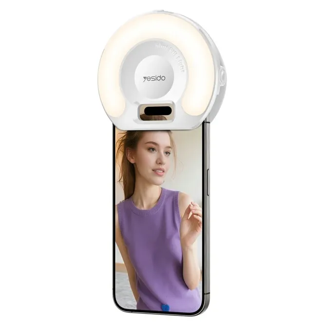 Lampe selfie portable LED clip 3 modes | Luna
