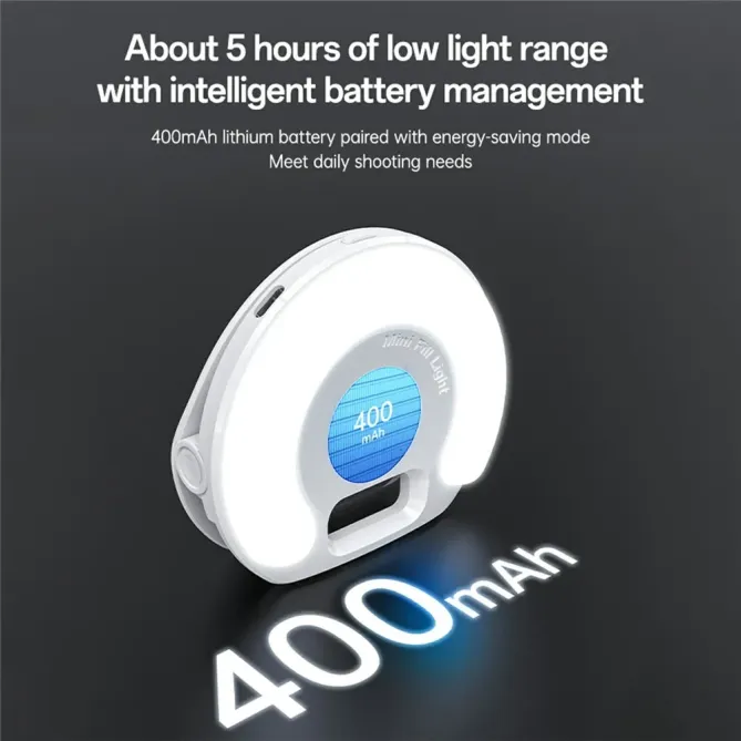 Lampe selfie portable LED clip 3 modes | Luna