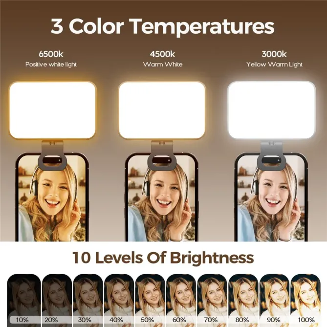 Lampe à clip éclairage 3 températures | Streaming et Vidéo